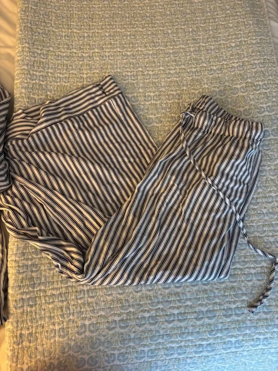 Petite Plume Olivia Wide Leg Pima Cotton Pajamas - Picture 4 of 7